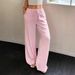 AD458 European And American 2025 Cross-border Summer New Comfortable Loose Home Casual Solid Color Wide-leg Pants_ecoleips.com