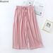 Spring Summer Lounge Wear Home Pant New Modal Cotton Sleepwear Pajama Pants Women Nightwear Plus Size Loose Pijama Cropped Pants_ecoleips.com