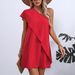 Women's Sexy Faux Two-Piece Off-Shoulder Dress Summer Vacation Sleeveless A-Line Midi Skirt Style_ecoleips.com