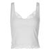 Women's Trendy Short Vest Top Sexy Lace Trim Versatile Solid Color European American Style Hot Girl Style_ecoleips.com