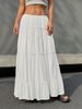 Women's Clothing White Skirt Spring And Summer New Women's Casual Daily Cake Skirt_ecoleips.com