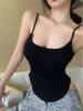 Purely Desirable Sexy Camisole With Chest Pads For Women, Summer Inner And Outer Wear, Buttoned Slim-fit Base Top_ecoleips.com