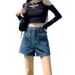 High Waist Wide Leg Washed Jeans For Women Summer New Design Loose Fashion Slimming Versatile Outerwear Shorts_ecoleips.com