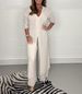 Women's Clothing Spot New Women's Slit Long Tops And Trousers Sets_ecoleips.com