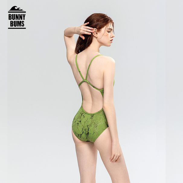 One Piece Swimsuit For Women New Professional Sports Racing Swimming Pool Hot Spring Triangle Quick Drying Anti Chlorine_ecoleips.com