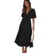 Hot Sale Summer New High-End Deep V Puff Sleeve Vacation European And American Fashion Women's Long Dress_ecoleips.com