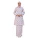 Elegant Muslim Women's 3D Floral Print Dress Set Long Sleeve Modest Abaya And Skirt Comfortable Polyester Blend Fabric_ecoleips.com