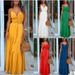 2026 Summer New European And American Women's Fashion Unique Button V-neck Spliced Strap Dress_ecoleips.com