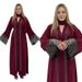 Muslim Abaya Arab Kaftan Plus Size Women's Dress With Flared Long Sleeves 8840_ecoleips.com