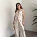 Breathable Linen Cotton Sleeveless Vest & Pants Set - Casual Summer Outfit For Women_ecoleips.com