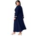 Women's Clothing Fashion Hot Stamping Lace Stitching Dress Set Women Dress Large Size Muslim_ecoleips.com