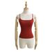 2025 Summer New Slim Fit Sexy Hot Girl Padded Camisole Short Tank Top Wholesale_ecoleips.com