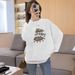 Women's round Neck Fleece Lined Thick Sweatshirt Jacket Autumn Winter 2023 High End Petite American Style Loose Top_ecoleips.com