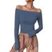 Top, T-shirt, Spicy Girl, Sexy Long Sleeve, One Shoulder Hoodie, Undercover, Women's High End_ecoleips.com