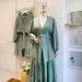 Middle Eastern Arab Women's Fashion Two Piece Suit with Bubble Sleeve Lace Short Shirt And Skirt Spot Design New Style_ecoleips.com