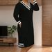 plus Size Women's Casual Fashion Dress Stretchy Slim Fit Long Sleeve Polyester Spring Autumn Winter_ecoleips.com