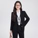 Women's Gray Suit Petite-Fit Formal Attire Ideal For College Students Teacher Qualification Interviews And Workplace Commuting_ecoleips.com