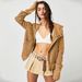 Jacket Patchwork European And American Women's Fashion Hooded Sweatshirt Lazy Style Zipper Hoodie Short Knitted_ecoleips.com