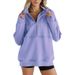 Women's Fleece-Lined Zip-Up Hoodie – Oversized Streetwear Pullover With Contrast Pocket Panels, High Neck Long Sleeve Sweatshirt (S-XXXL)_ecoleips.com