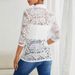 Women's Clothing Lace Stitching Suit Collar Mid Sleeve Jacket_ecoleips.com