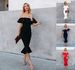 Women's Clothing Ruffled One Shoulder Evening Dress New_ecoleips.com