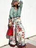 Independent Station Foreign Trade European And American Women's New Printed Suit Casual Long Pants Shirt Fashion_ecoleips.com