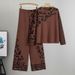 Women's Clothing Two Piece Suits, High End Loose Leopard Print Sweater Pants, Fashionable And Casual Women's Suits_ecoleips.com