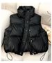 K Fashionable Women's Cotton Vest; Simple, Loose, And Stylish Coat; Thickened Solid Color Sleeveless Shoulder Pad For Women_ecoleips.com