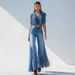 Women's Clothing Denim Trousers Long Fringed Patchwork Hem Irregular Design High-Quality Material_ecoleips.com