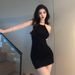 Elegant Bodycon Halter Neck Mini Dress With Backless Design - Stretchy Ribbed Fabric For A Flattering Fit, Summer Casual And Party Wear_ecoleips.com