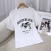 Women's Casual round Neck Short Sleeve Sports Top Multi-Color Solid Loose Printed Fashionable T-Shirt_ecoleips.com