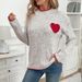 Women's Clothing Sweetheart Knit Sweater - Winter Valentine's Day Semi-Turtleneck Pullover For Women_ecoleips.com