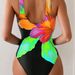 Women’s Floral Print One-Piece Swimsuit – Wide Straps & Backless Design | Supportive Underwire | S/M/L/XL_ecoleips.com