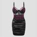 Cro-Border Summer European And American Style Sexy Strap Bodycon Underwire Fihbone Elegant Slim Lace Solid Color_ecoleips.com
