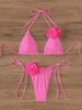 Women's Clothing Three Dimensional Flower Women's Swimsuit Split Bikini_ecoleips.com