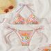 Women’s Clothing New Printed Sexy Lace Up Bikini Swimsuit Female Beach Bikini Hot Spring Swimsuit_ecoleips.com