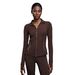 Women's Performance Long Sleeve Yoga Jacket – Moisture-Wicking Stretch Outerwear For Cycling & Running (7 Premium Colors, Gold/Silver)_ecoleips.com