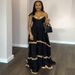 European And American Women's Clothing 2025 Summer New Fashion Sexy Suspender Lace V Neck High Waist Long Skirt Dress_ecoleips.com