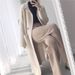 Women's Oversized Long Cardigan - Soft Faux Shearling Open Front Coat, Elegant Loose Knit Sweater For Fall & Winter_ecoleips.com