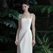 Satin Wedding High-End Strapless Light Luxury Simple Elegant Engagement Ceremony Reception Slimming Outdoor Travel Shoot_ecoleips.com