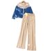 Women's Clothing Letter Hooded Jacket Wide Leg Pants Two Piece Fashion Set_ecoleips.com