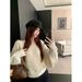 girl Real Shot 2025 Winter Lazy Playful Autumn Korean Style Knitted For Women Batwing Long Sleeve Sweater Versatile Top_ecoleips.com