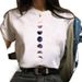 Eurean And American Cross-border Foreign Trade Women's Clothing, Lunar Eclipse Print Round-neck Short-sleeve T-shirt_ecoleips.com