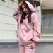 Women’s Clothing Autumn And Winter New Fashion Solid Color Hooded Sweatshirt Casual Two Piece Suit For Women_ecoleips.com
