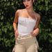 White Lace Tie-Up Camisole Top for Women Backless Girlish Vest Trendy Pure Alluring Design_ecoleips.com