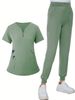 Women's Elastic Surgery Wholesale V-neck Long And Short Sleeve Dental Hospital Nurse Uniform Suit Wash Clothes Suit_ecoleips.com