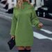 Women’s Oversized Off-Shoulder Sweater – Longline High-Neck Knit Top With Ribbed Cuffs (S-XL, Acrylic-Blend, Slouchy Elegance, Autumn-Winter Staple)_ecoleips.com