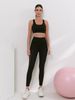 Plus Size Women's Sports Pants Quick Drying Yoga Suit Bare Skin Stretch Fitness Running Clothes With Shockproof Push-up Bra_ecoleips.com