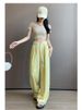 K Loose Drooping Pants For Women, New Casual Straight Leg Thin Wide Leg Pants_ecoleips.com