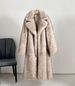 K Women's Long Faux Fur Coat With A Suit Collar; Artificial Fur Coat;_ecoleips.com